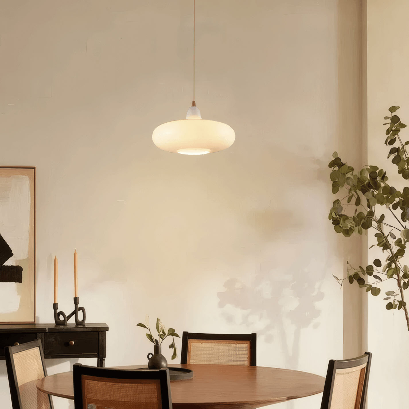 White Pendant Light Glass